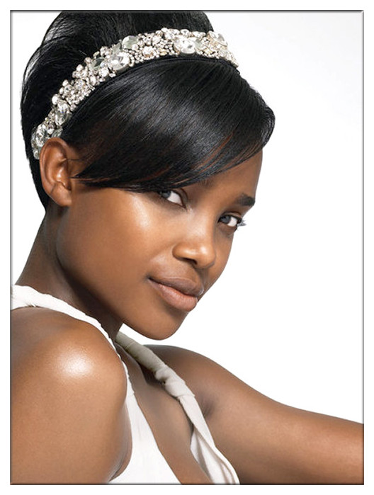 Simple Black Women Bridal Hairstyle By Evawigs Chic Wedding